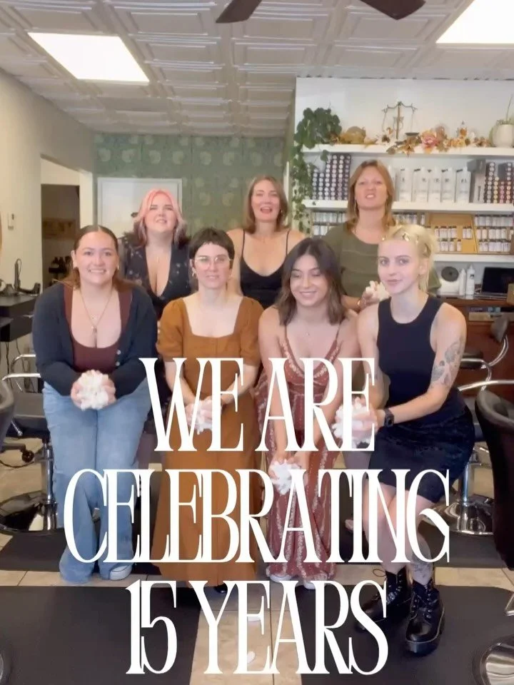 We are celebrating 15 years of Scisters Salon using sustainable confetti (AKA dissolving packing peanuts)🥳🥳🥳

Come celebrate with us this weekend during our anniversary sale! 15% off the apothecary for 15 years (excludes tools) 

#sandiegohairsalo