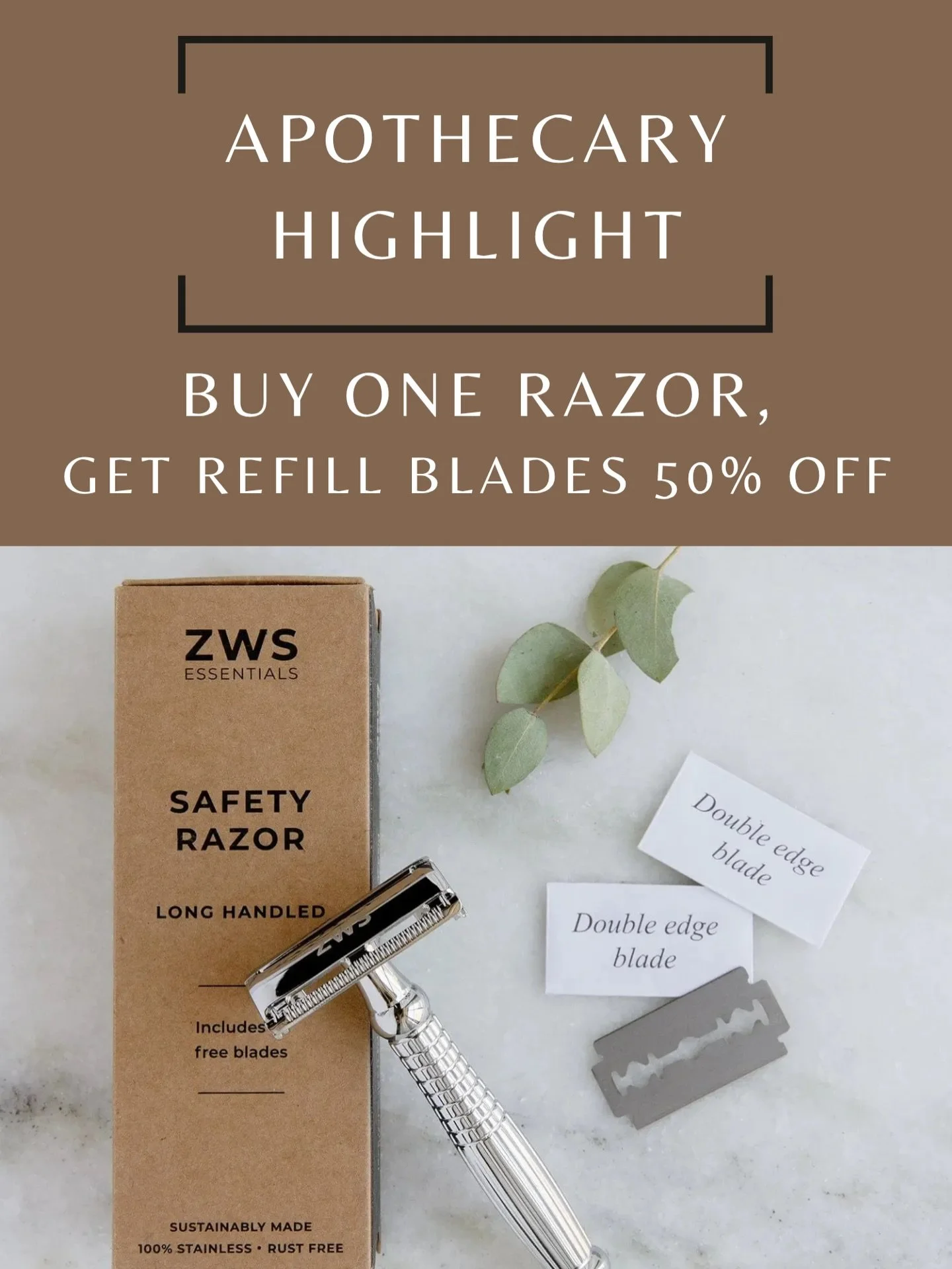 For the month of May when you buy a Safety Razor you can get refill blades for 50% off!!!

Stop by and shop our Zero Waste Apothecary 7 days a week✨

#sandiego #lamesa #sandiegosmallbusiness #lamesasmallbusiness #lamesasalon