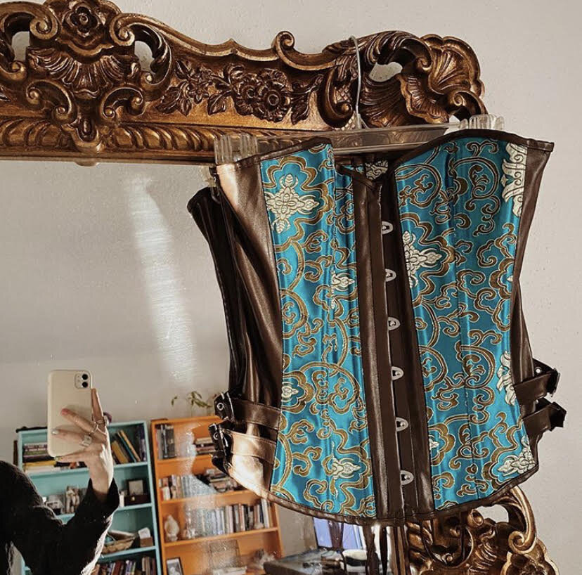 Brown/Blue Corset Size: M