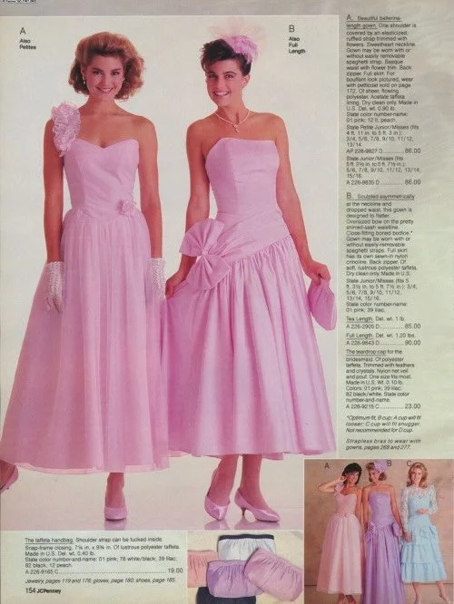 80&rsquo;s JCPenney catalog featuring other versions of our Pink Bow Dress 🎀