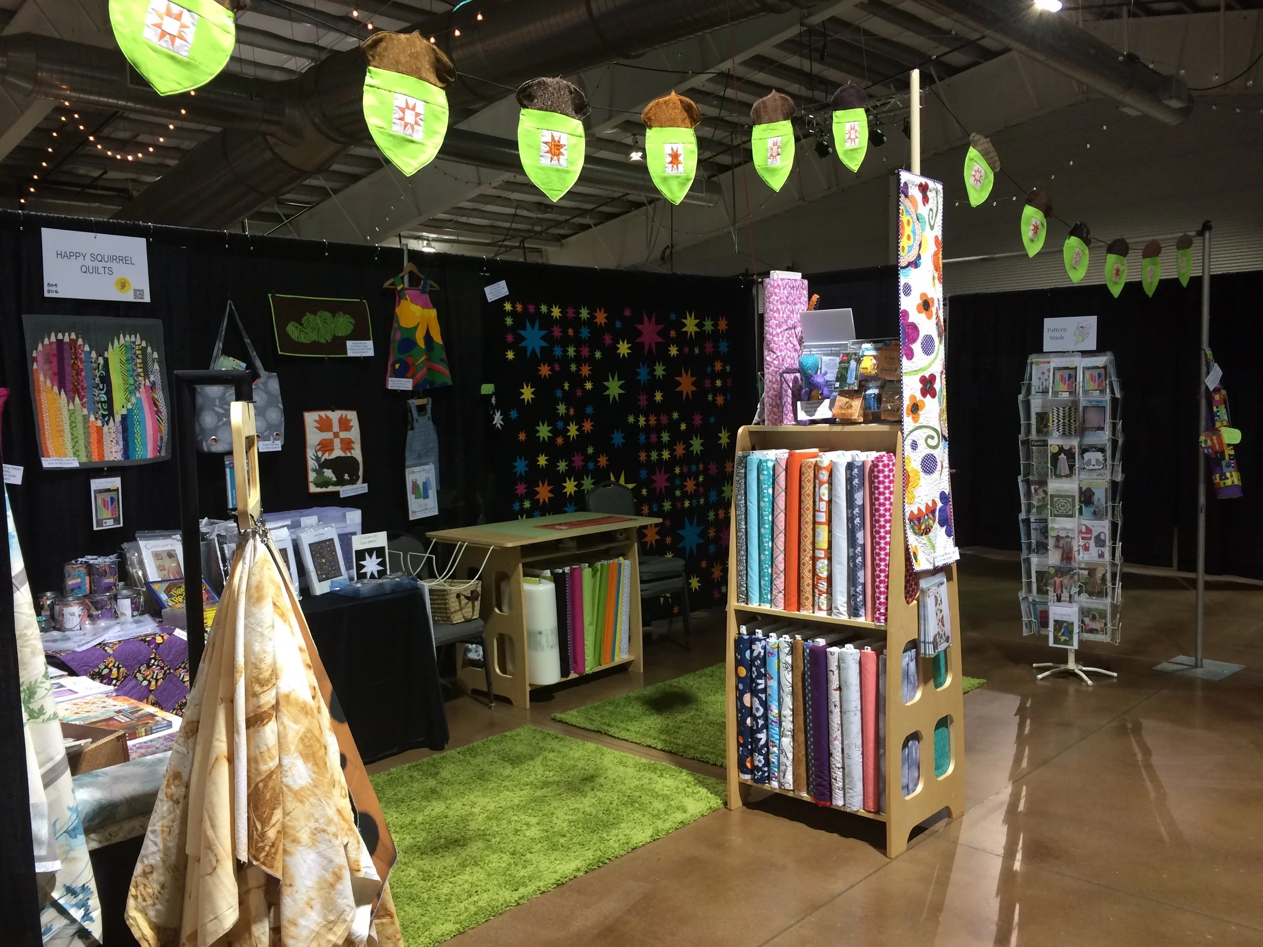 Happy Squirrel Quilts Booth