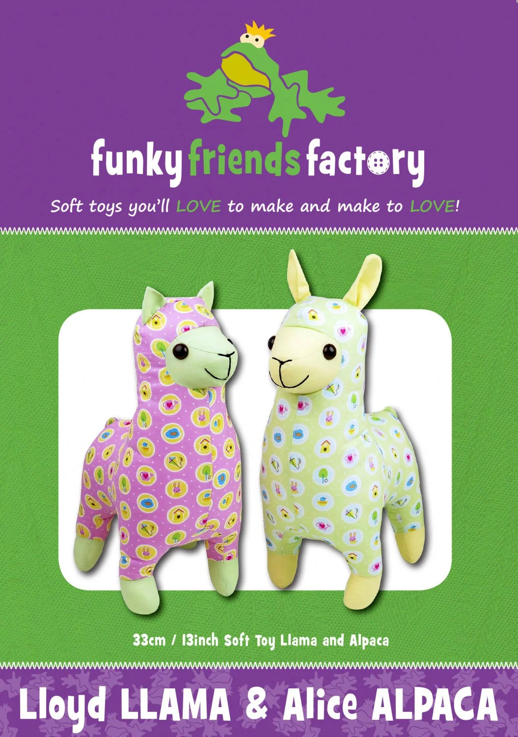 Lloyd-Llama-and-Alice-Alpaca-sewing-pattern-Funky-Friends-Factory-front-2.jpg