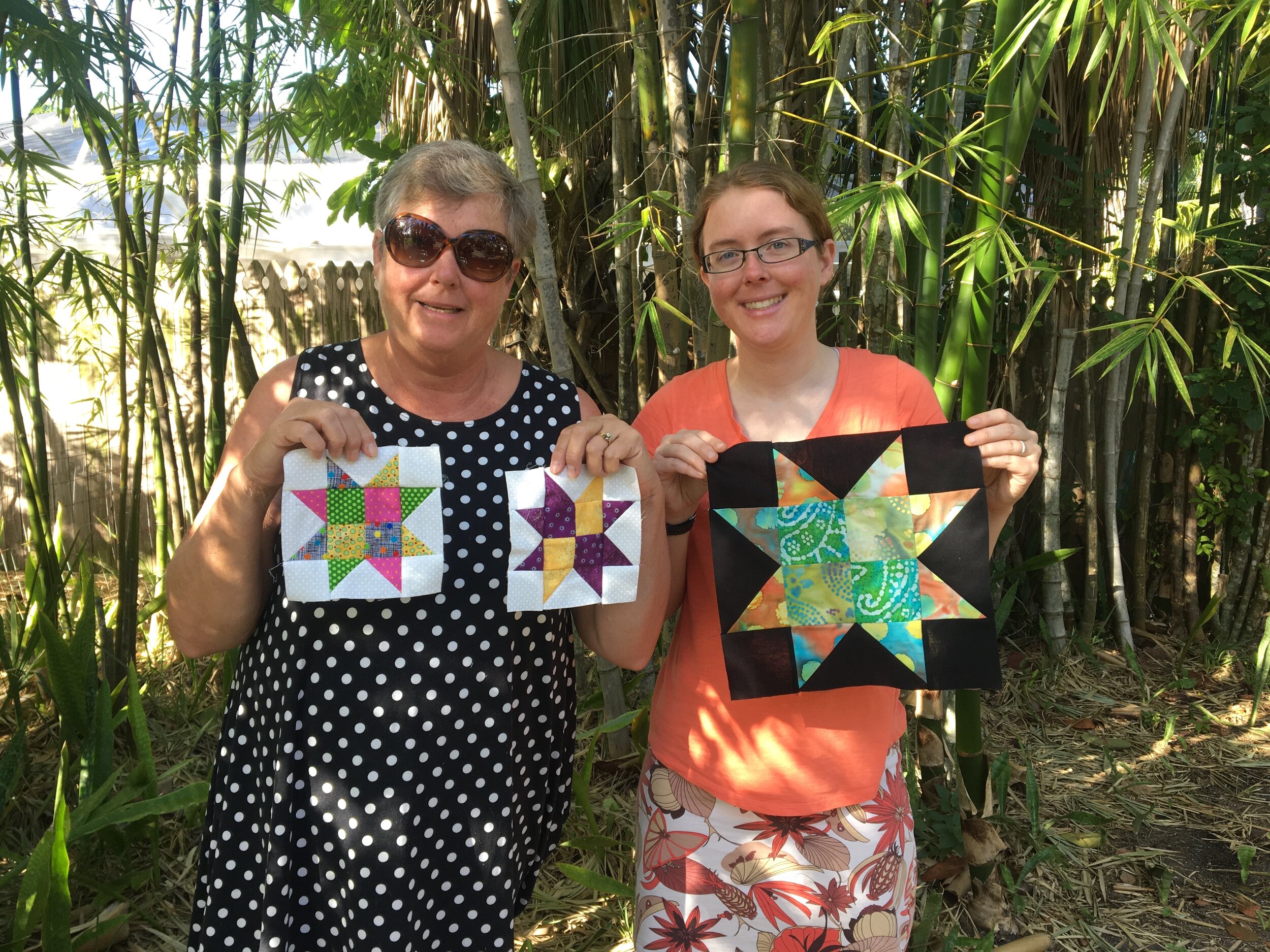 La Jean and Andrea's Patchwork Sawtooth Star Blocks