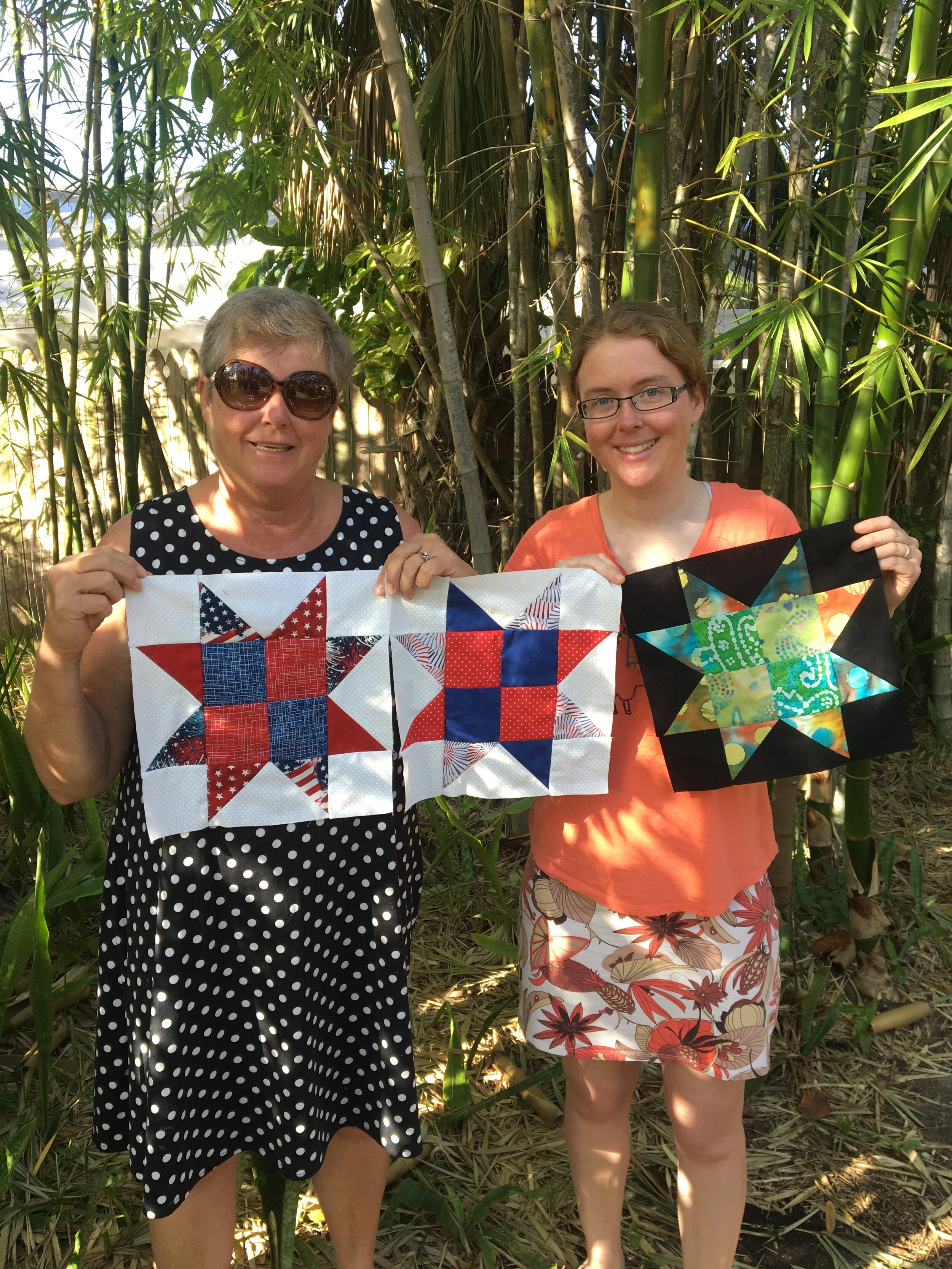 La Jean and Andrea's Patchwork Sawtooth Star Blocks