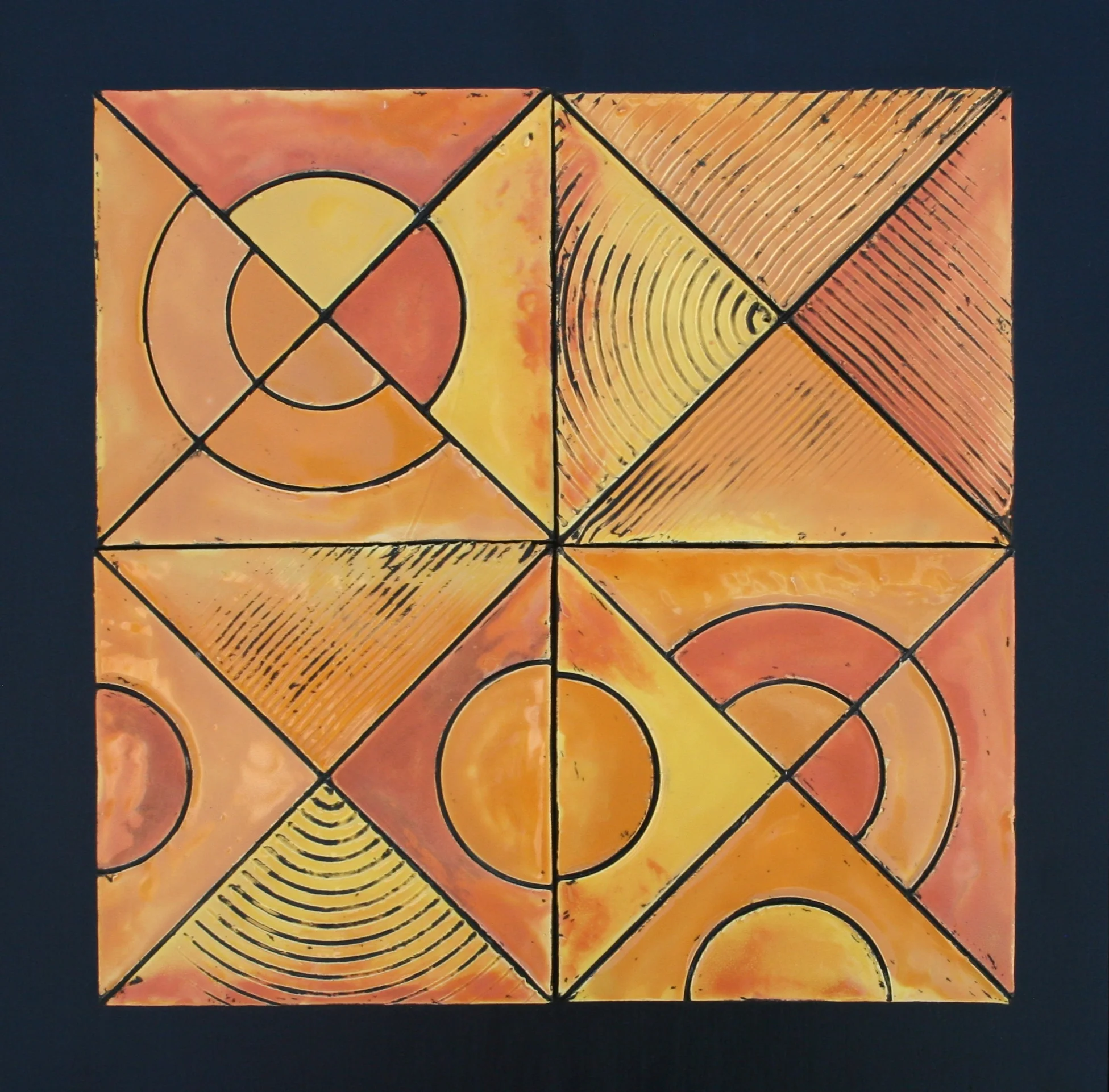 Tangerine  15" x 15" (available)