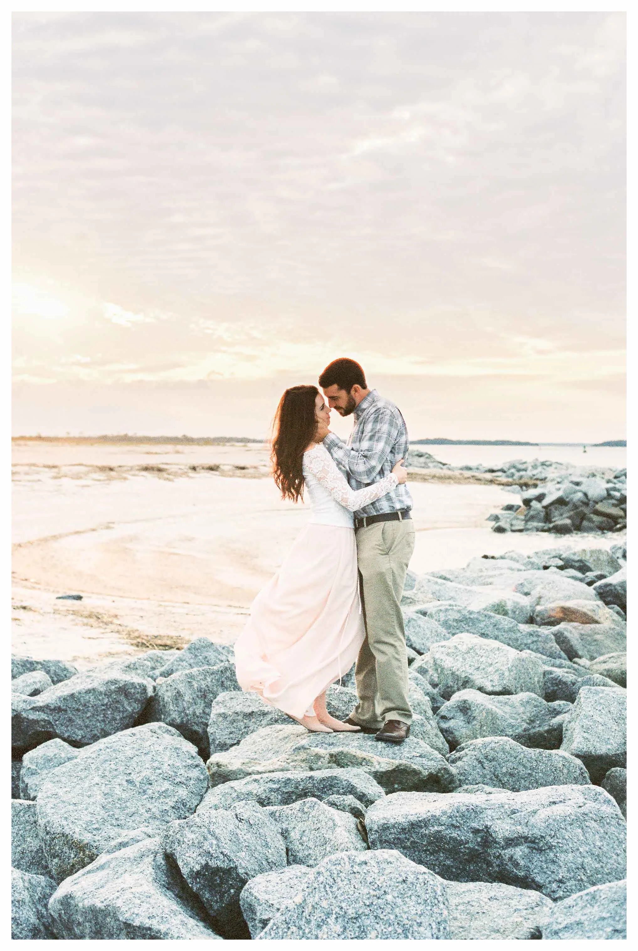 Emilee + John David | Old Ruins Anniversary Session In Fernandina On Film