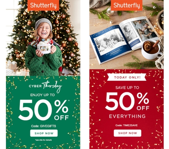 CYBER WEEK - SHUTTERFLY
