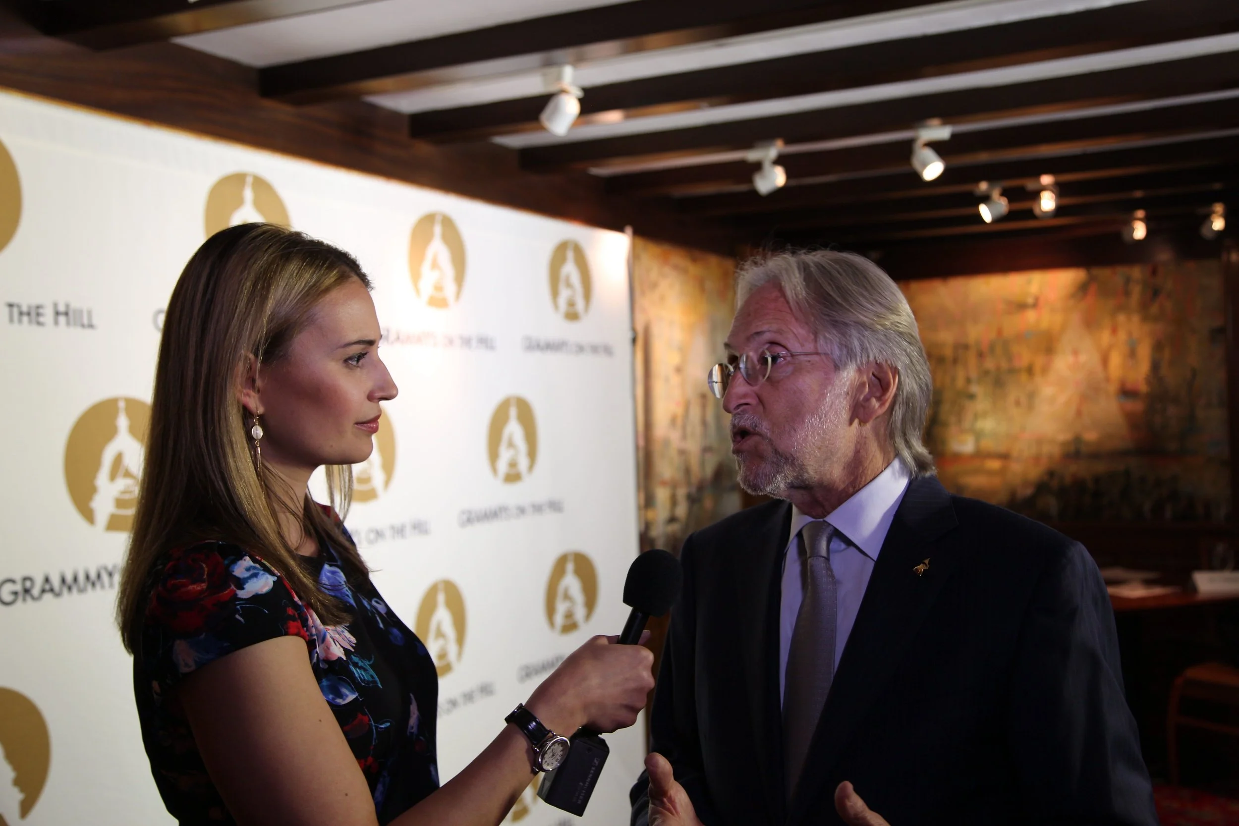  Geneva Sands of ABC News interviews celebrities for the 2017 Grammy's on the Hill event.&nbsp;  Luke Barr/ABC News 