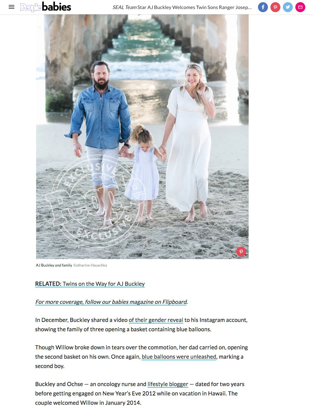 Page 2 - SEAL Team Star AJ Buckley and Wife Welcome Twin Sons