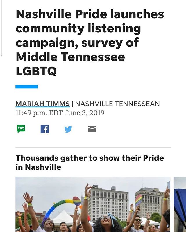 Proud to be in community with amazing organizations and people doing the right work at the right time. It's been an honor to lend my time &amp; talents to help bring forth this vision.

Thank you @nashville_pride for trusting me to facilitate such a 