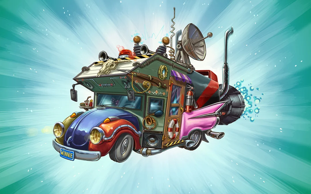 Time Machine - Final pitch art for cut scenes, promos, and potential in game usage.