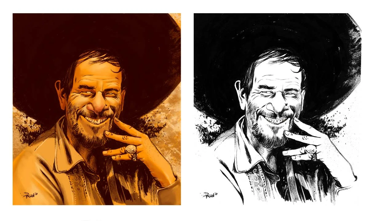 Tuco - Character study done with traditional inks and colored in Photoshop.