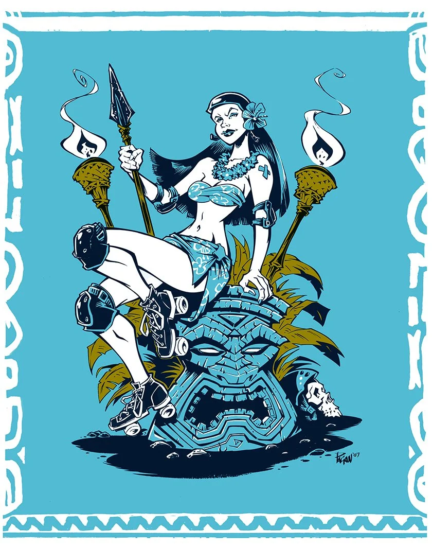   Surf Graphics   Rat City Roller Derby Poster 