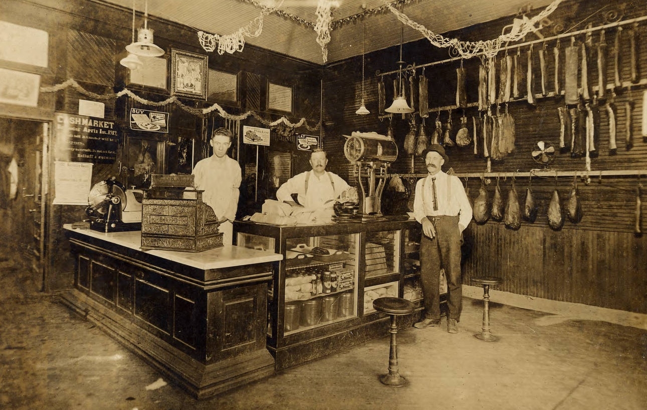 Meat Market, Ortonville Minnesota, circa 1919