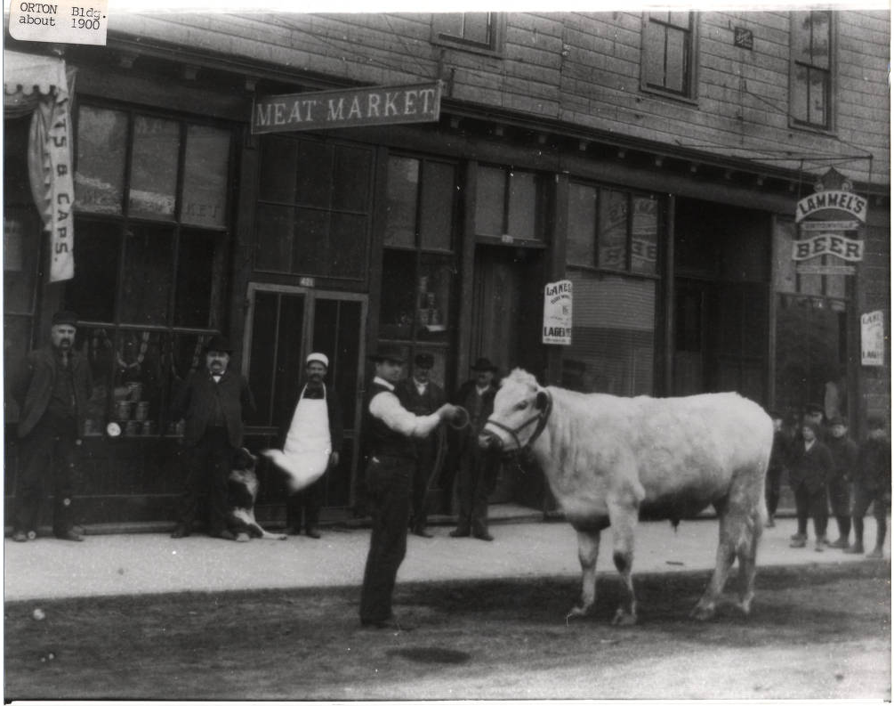 Meat Market, Ortonville, Minnesota, circa 1896