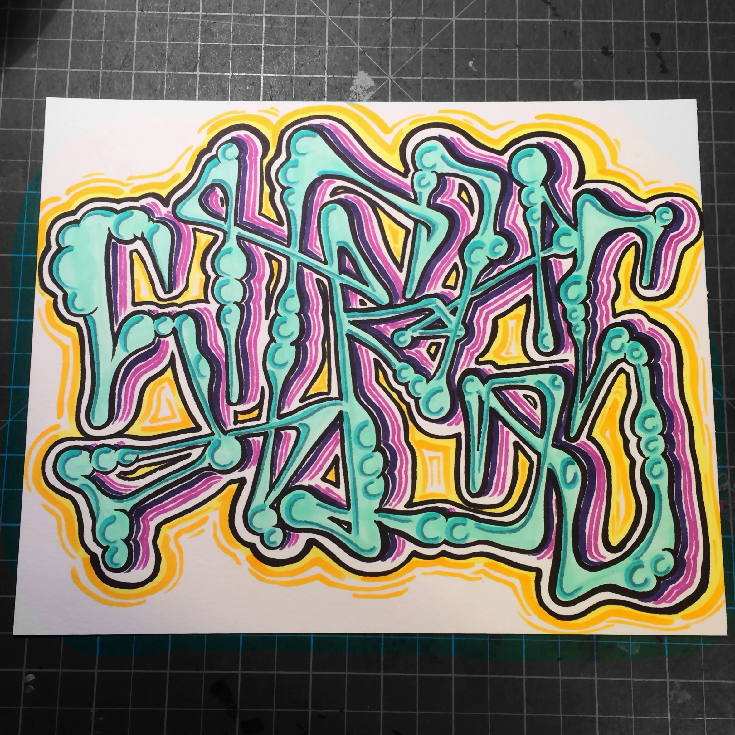  quick little copic graffiti style sketch 