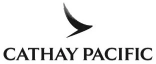 Cathay Pacific logo with black bird silhouette and text