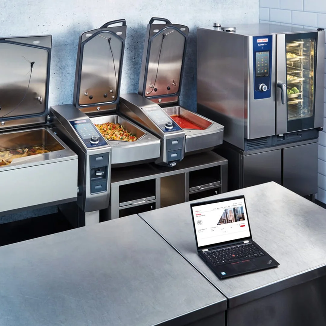Fabtech Kitchen & Laundry–supplied commercial kitchen featuring iVario multifunctional cooking systems and combi oven, designed for efficient, high-performance foodservice operations.
