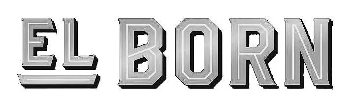 3D text spelling 'EL BORN' in black and gray tones.