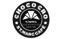 Logo for Choto Migo St. Marc Cafe with a circular design, a pie chart graphic, and text in both English and Hebrew.