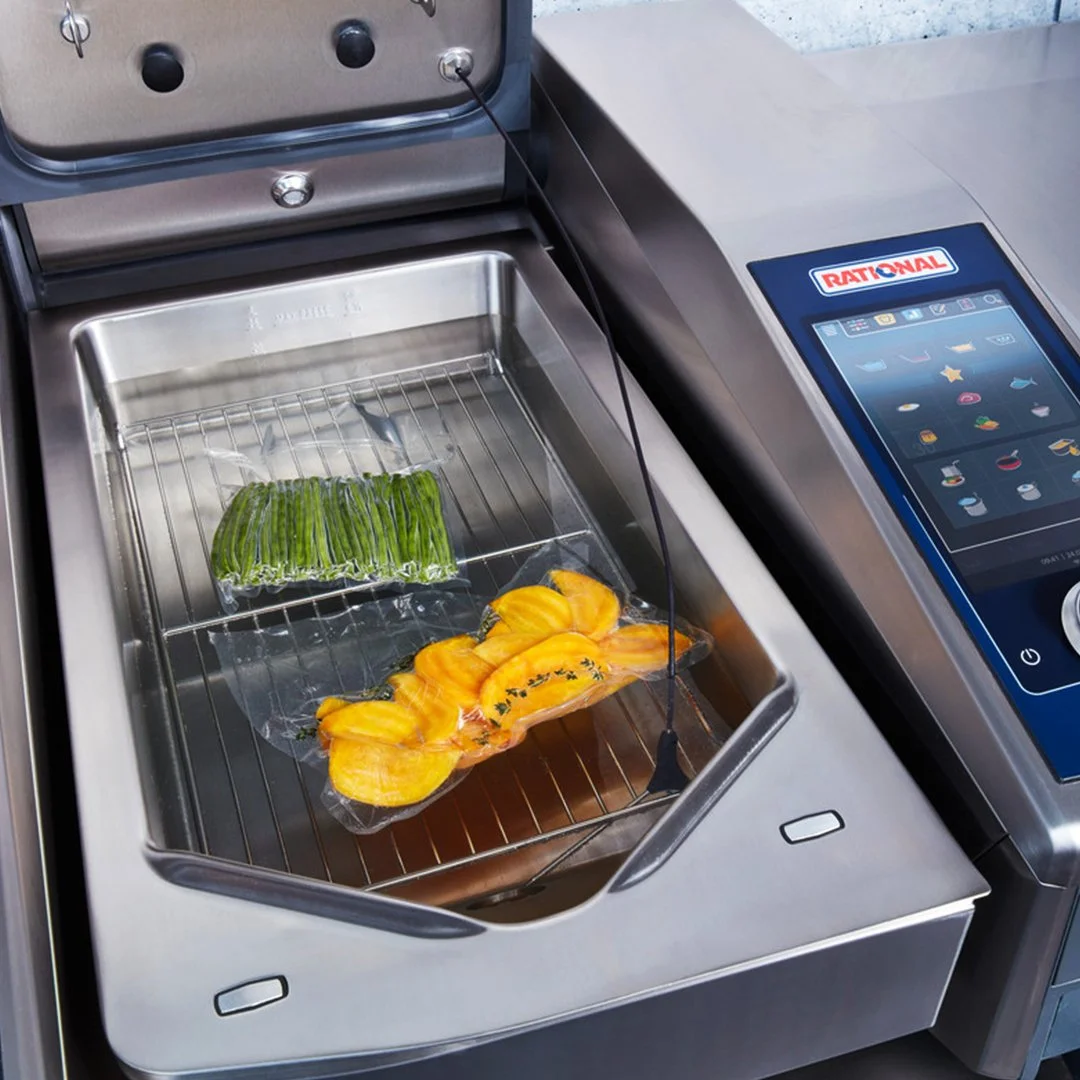 Fabtech Kitchen & Laundry iVario multifunctional cooking system used for sous vide and gentle cooking, showcasing precision, versatility, and smart kitchen technology for commercial foodservice operations.