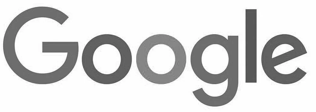 Google logo in black and gray