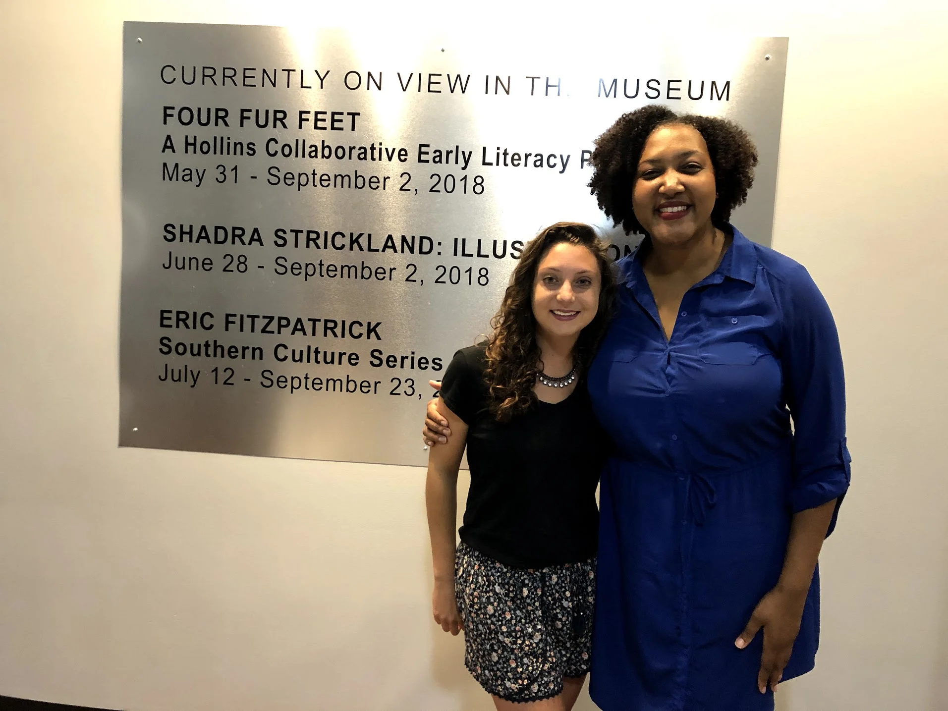 Meeting up with Shadra at Hollins University during her summer visit. 