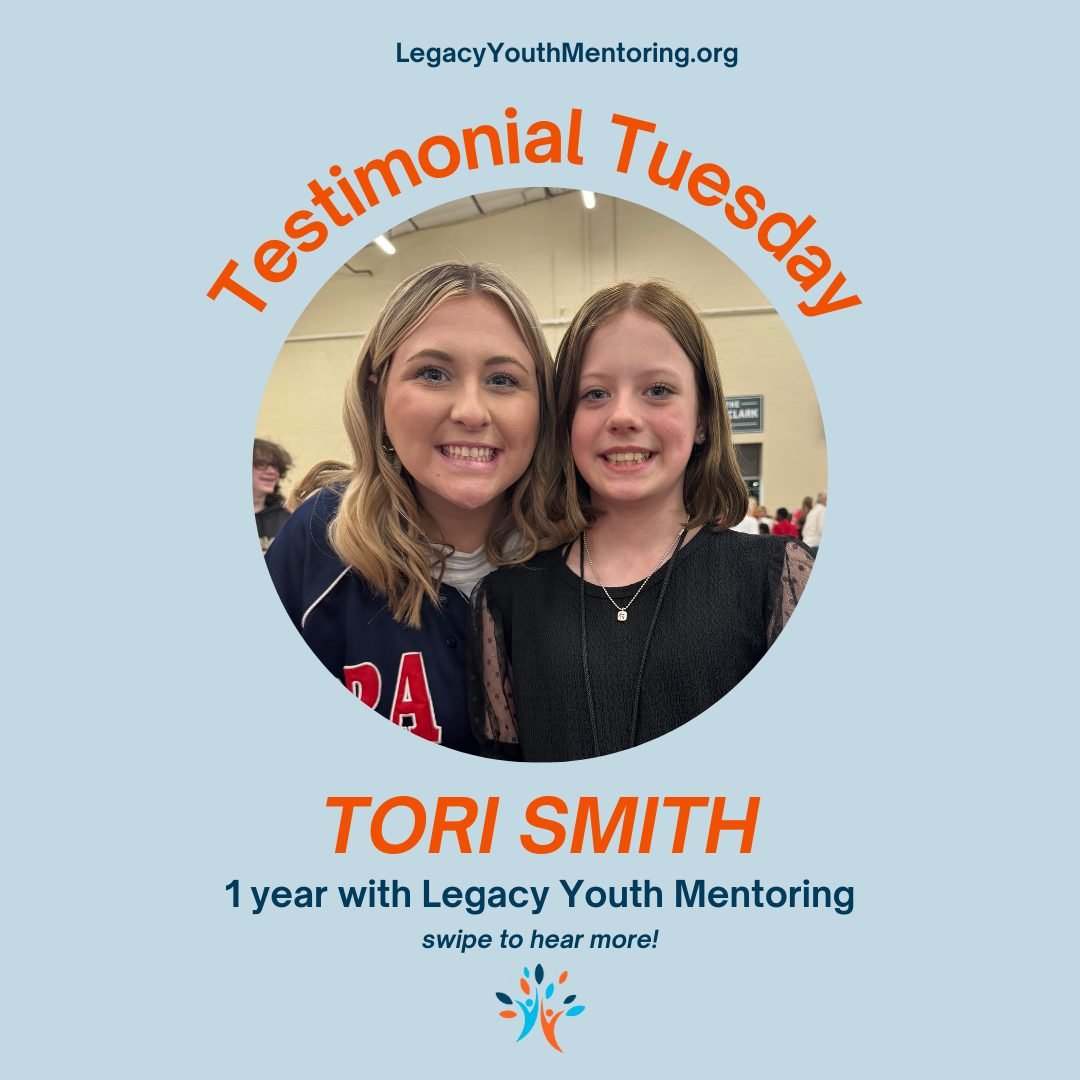 Testimonial Tuesday is Back! Today we welcome Tori Smith to the spotlight. She has been with LYM for 1 year and we hope to keep her around for a whole lot more! Let's see what Tori has taken away from her time with Legacy Youth Mentoring. 

&ldquo;Be