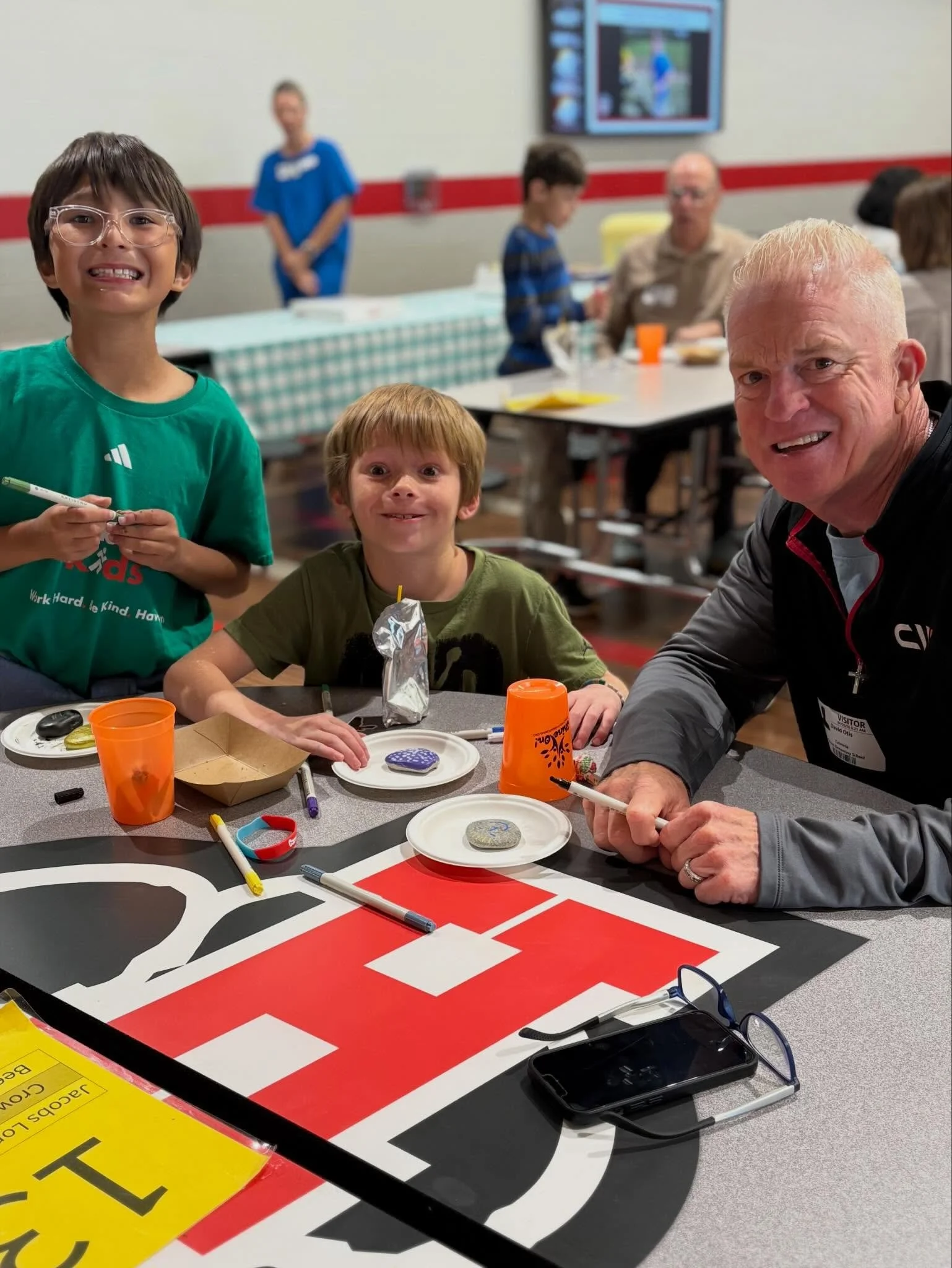 Donuts-Rock Painting- &amp; lots of fun at the Spring Party at Heroes Elementary this morning! We love seeing how much the K-4 students grow in one school year✨#legacyyouthmentoring