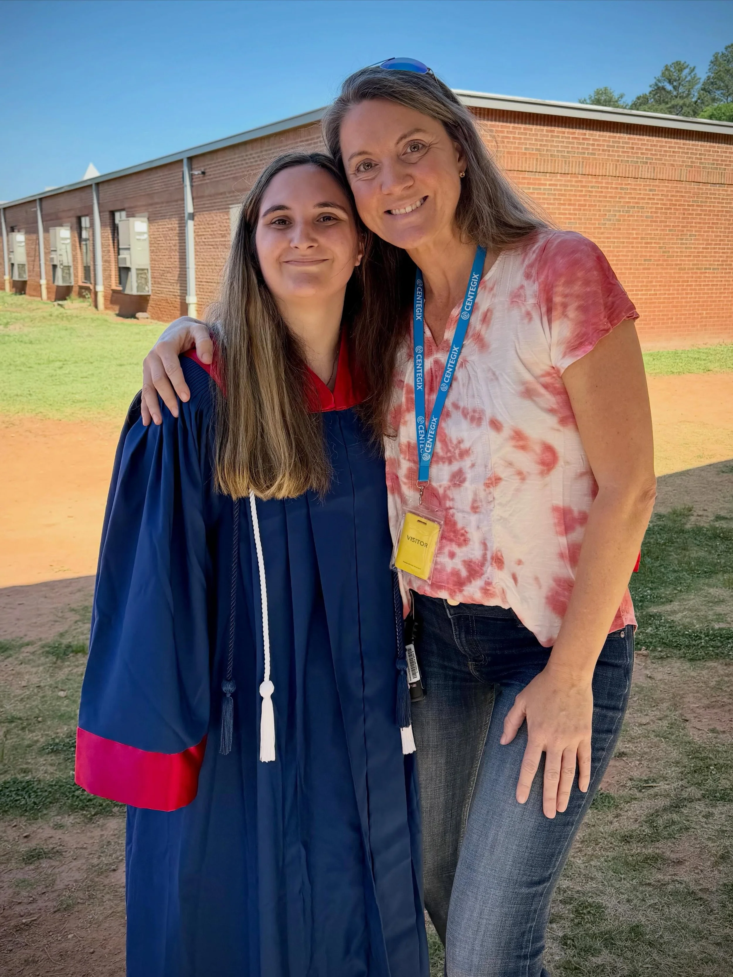 This amazing friendship started 10 years ago in this very place!! Ms Angela Haun surprised Ansley at her Senior Walk through the halls of Jefferson Academy today.  JHS graduation coming soon💙 and college bound in the Fall!!✨❤️ Congrats!!!#legacyyout