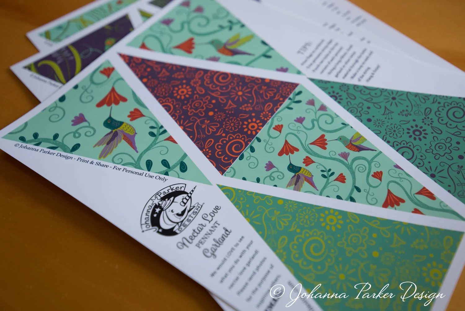 Nectar Love Pennant Garland — Johanna Parker Design