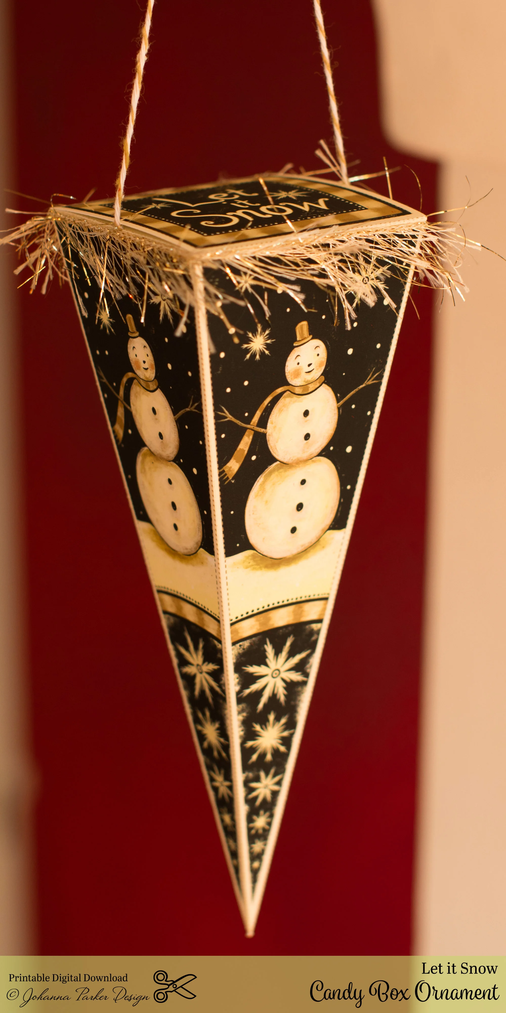 Let it Snow Candy Box Ornament