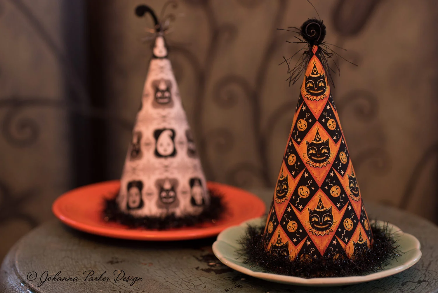 Black Cats & Jacks Halloween Hat — Johanna Parker Design