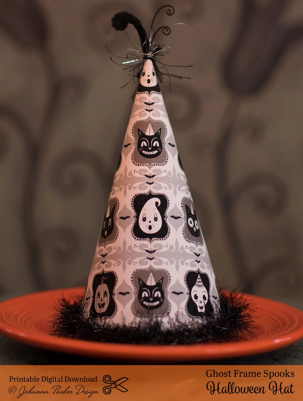 Ghost Frame Spooks Halloween Hat — Johanna Parker Design display picture 1