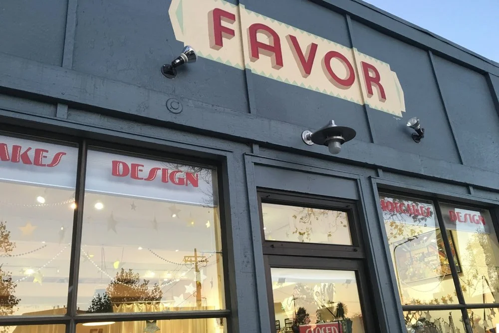 The storefront of FAVOR in Berkeley, CA - Home to Caramia’s Shop & Studio!