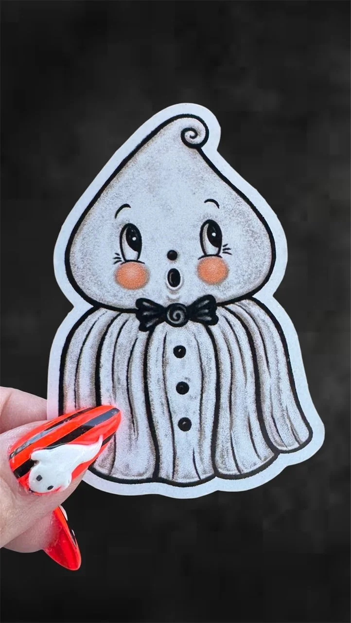 Zombie Lounge Johanna Parker Kooky Spook Ghost BoySticker.jpeg