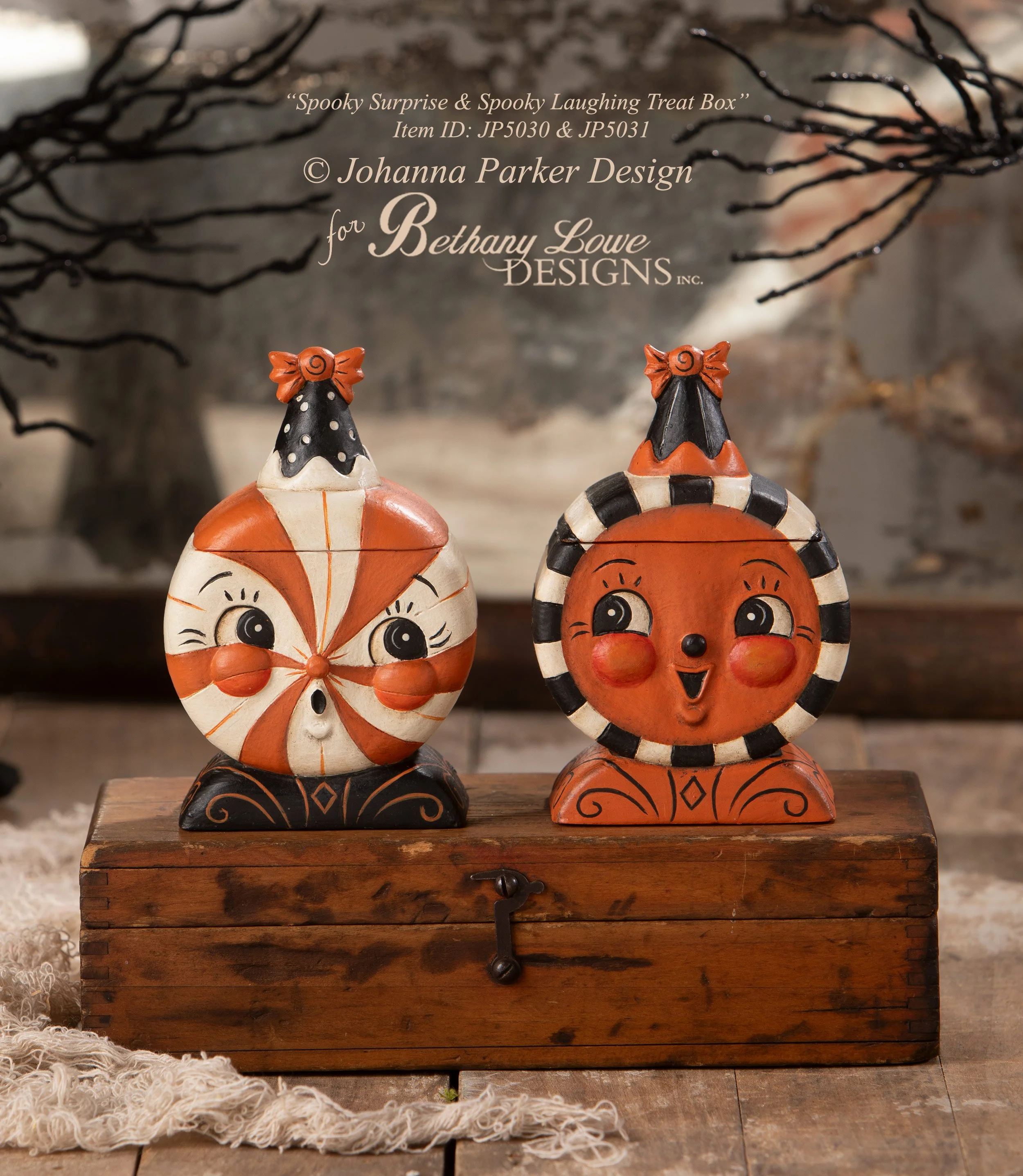 Spooky Surprise & Spooky Laughing Treat Box by Johanna Parker for Bethany Lowe Designs Halloween 2026
