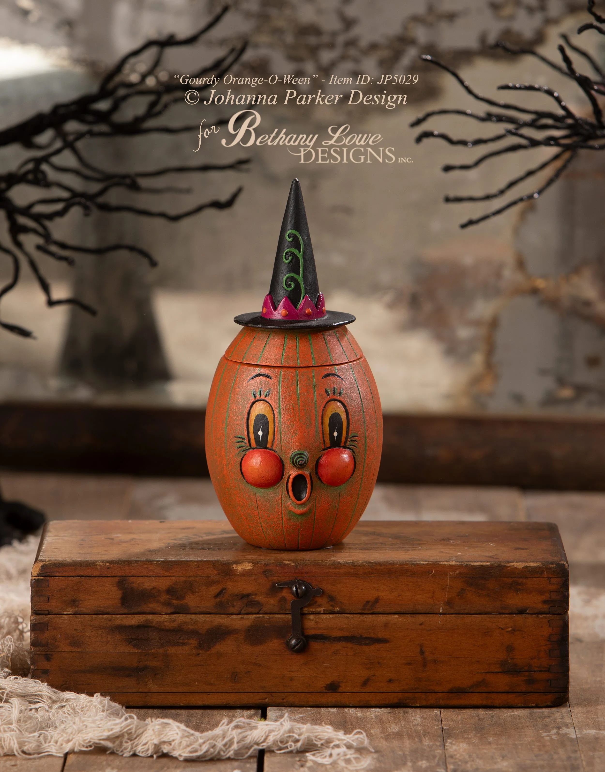 Gourdy Orange-O-Ween by Johanna Parker for Bethany Lowe Designs Halloween 2026