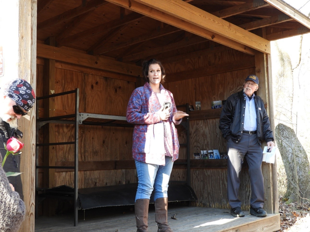 Daughter Susan recites “The Shooting of Dan McGrew” by Robert Service, one of Lee’s favorite campfire poems.