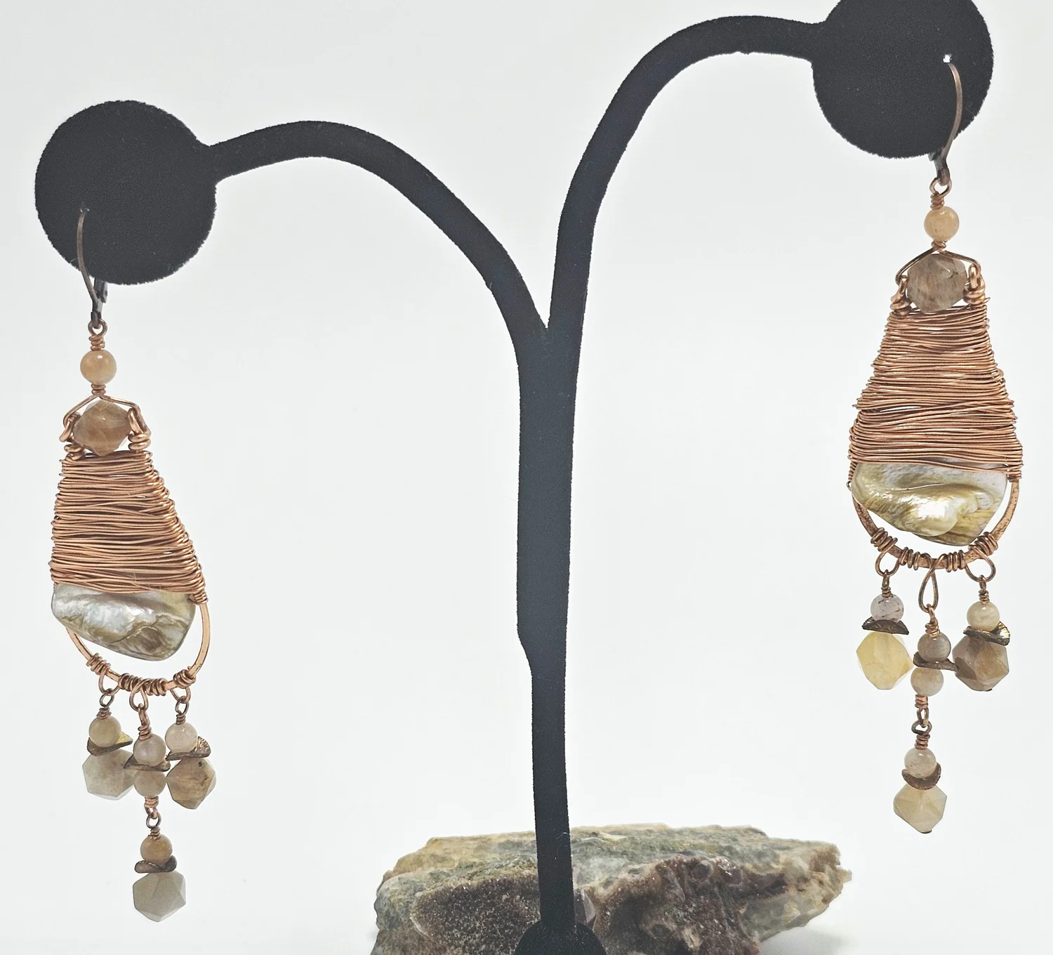 DIY Jewelry Kit: Wire Wrapped Earrings with Dangles — Chereal Designs