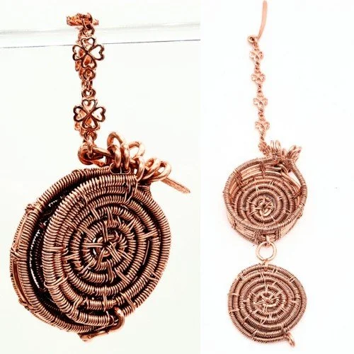 Wire Wrapped Locket Chereal Designs at Beadology Iowa