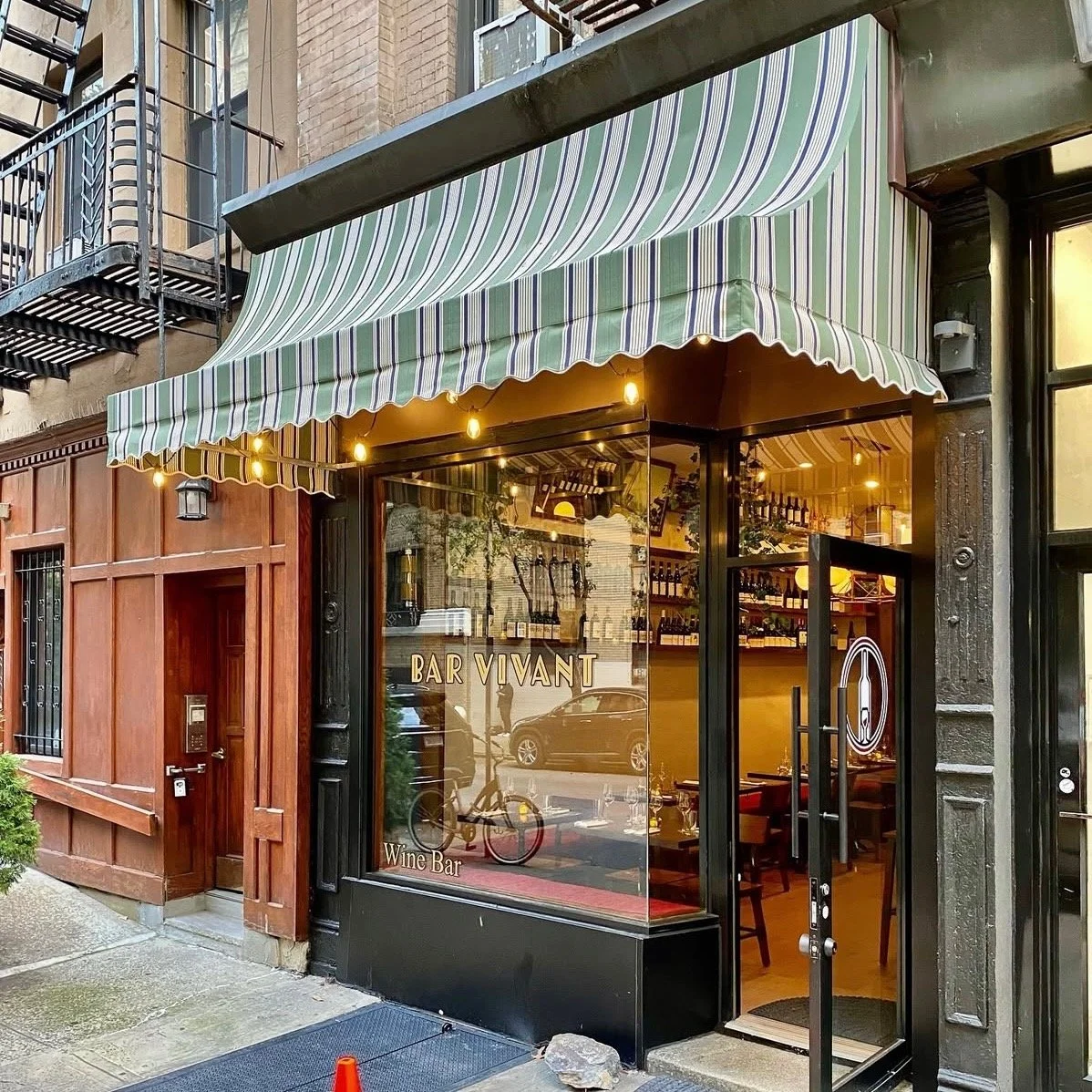 Bar Vivant store front from curb