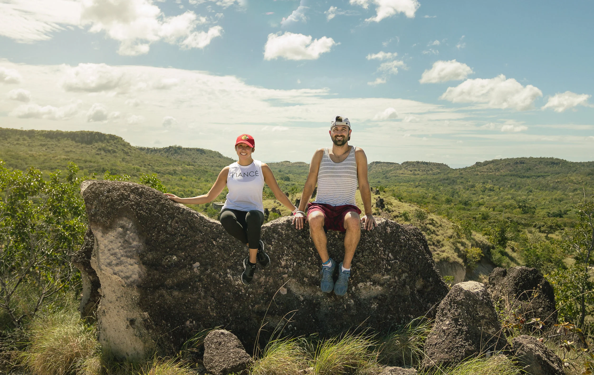 Leti and I ride a walrus on top of mountain. JK it's just a rock, folks.