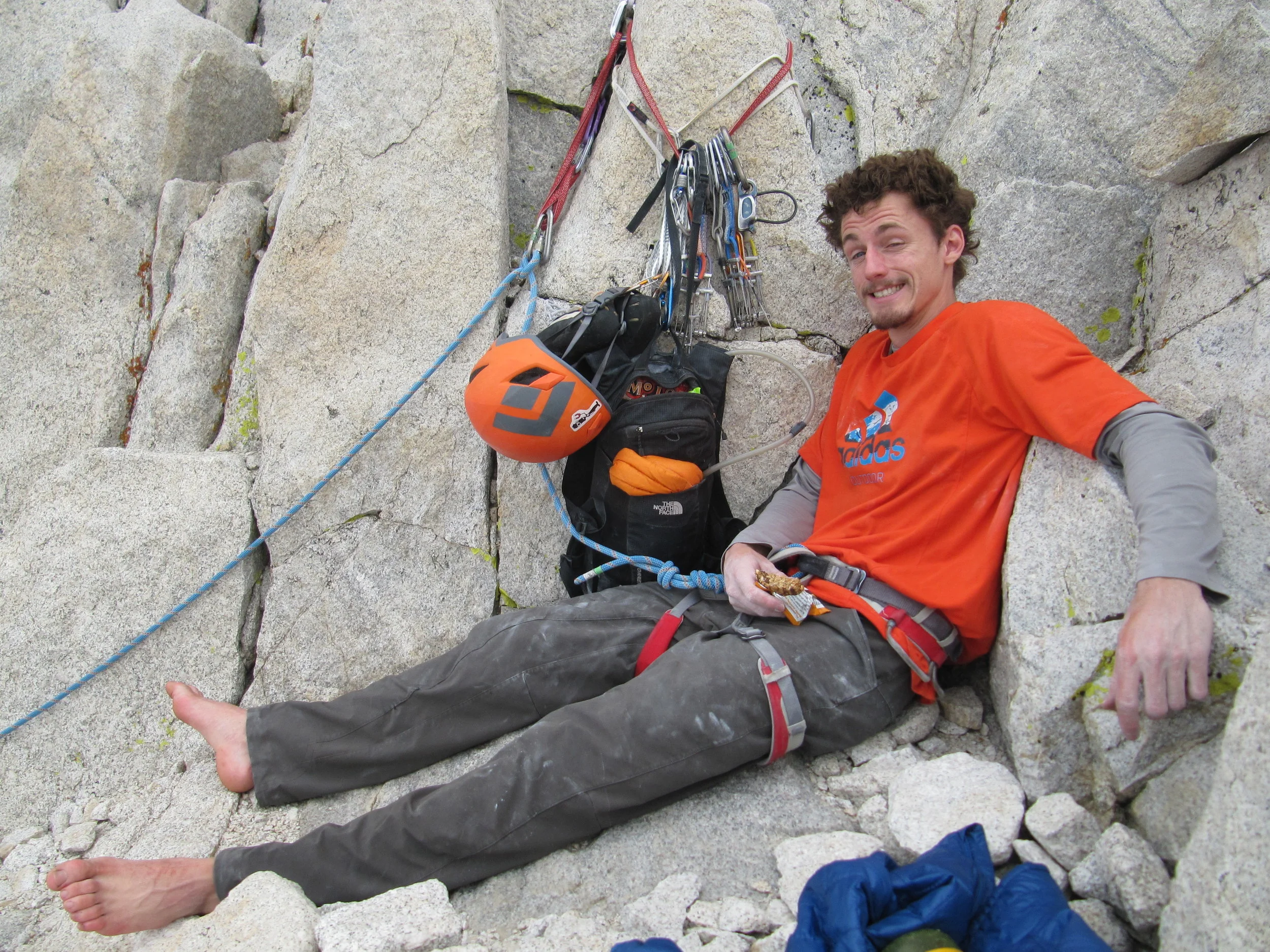 Lunch Break, halfway up the climb