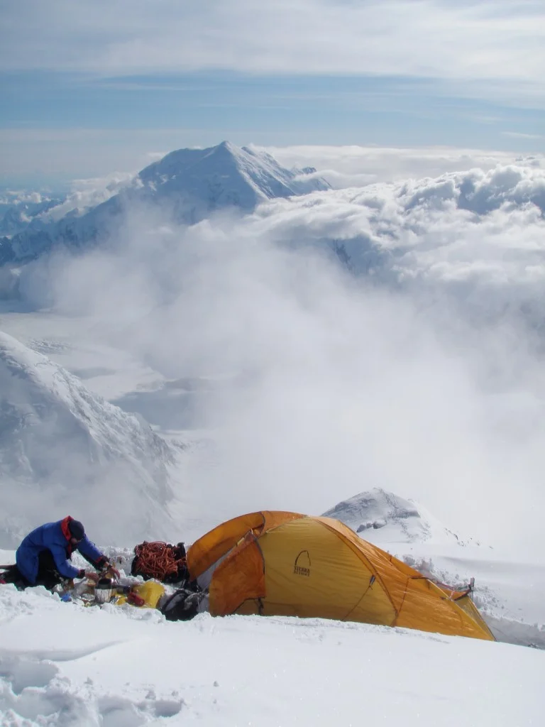 Bivy at 16300', Thumb Rock