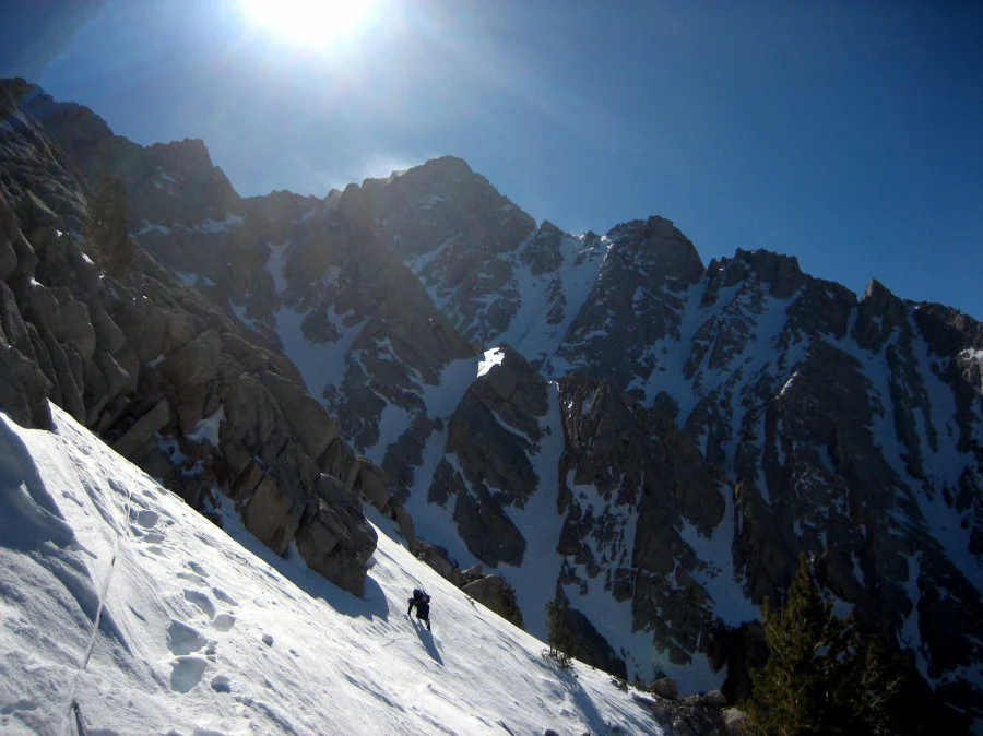 Winter Ascent Of The Northeast Ridge Of Lone Pine Peak 08 Pullharder Org