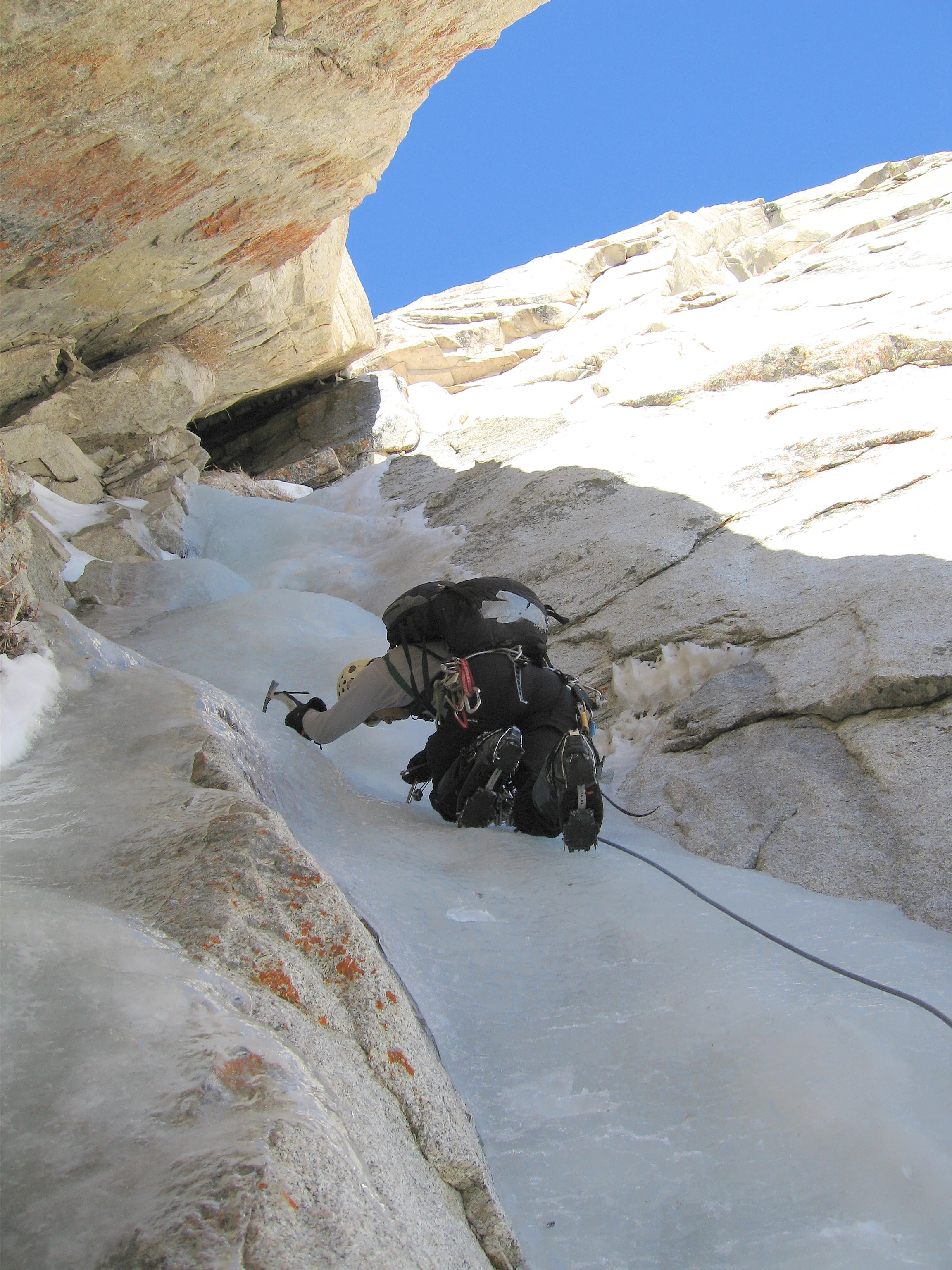 First Winter Ascent Of The Winter Chimney Lone Pine Peak 3 11 07 Pullharder Org