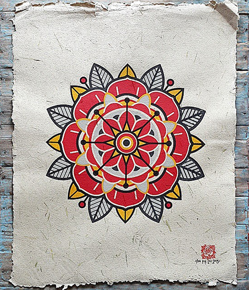 Mandala Screen Print