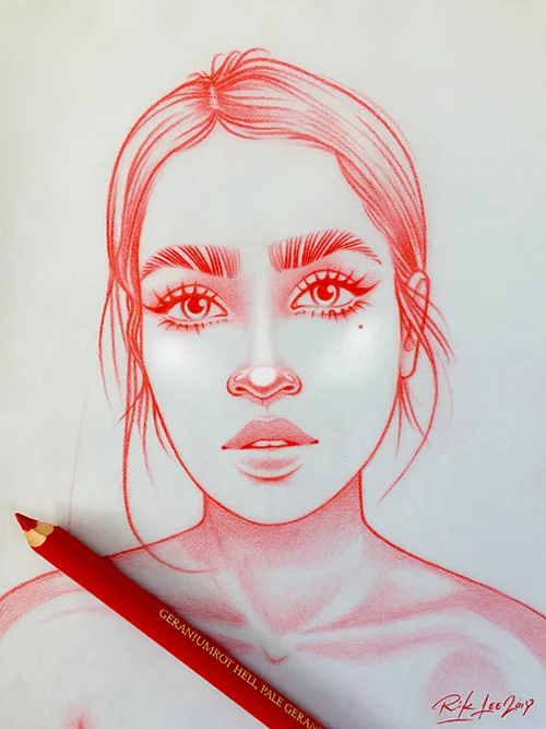 wide eyed girl
