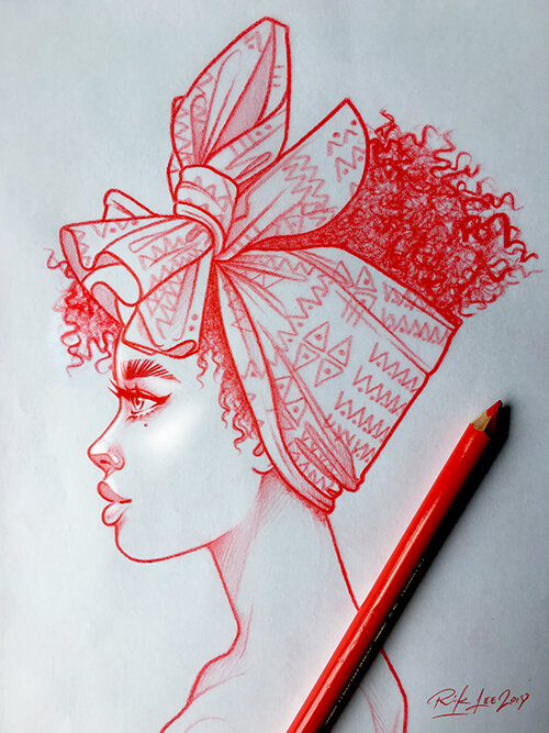 Babes in bandanas / Girl with curls